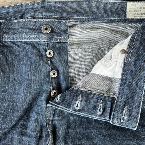 Diesel Industry Zatiny Regular Bootcut Jeans Dark Wash 100% Cotton 36x32 GUC - Picture 5 of 14